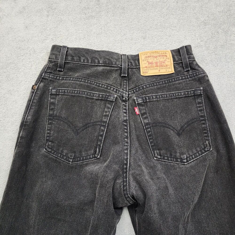 Levis Womens 10 MIS L Black 550 Jeans 100% Cotton Made in USA Relaxed Fit - Picture 8 of 13
